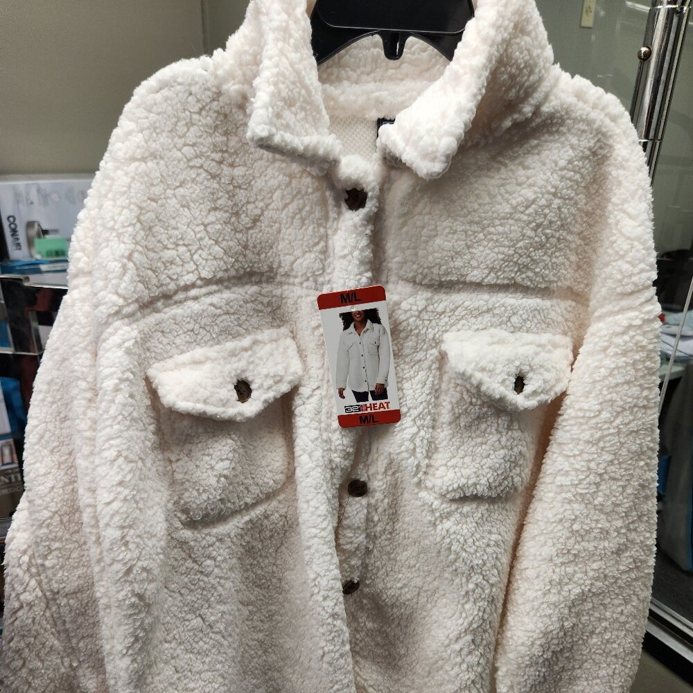 Cozy Fleece Shirt Jacket Oversized